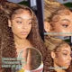 Deep Wave Frontal Wig 13x6 Lace Brown Lace Front Human Hair Wigs